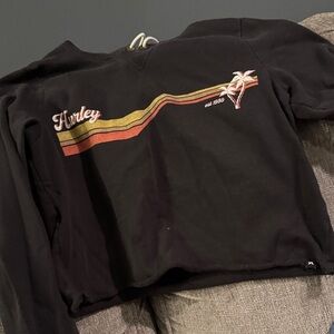 Hurley women’s  Black Sweatshirt with Palm Tree Graphic